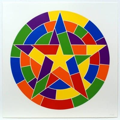 Tondo 3 (5 point star), Sol LeWitt, 2002.