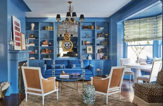 blue living room