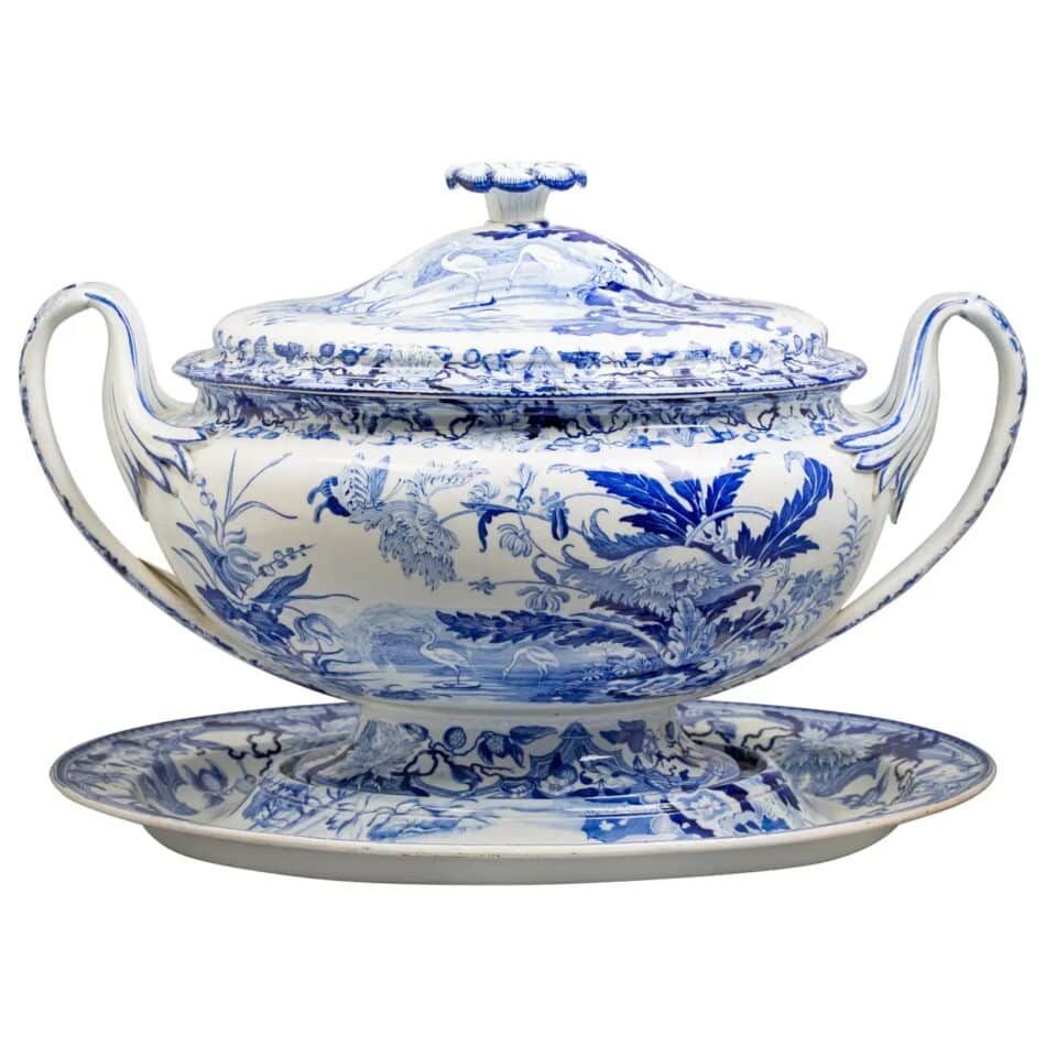 Blue and white tureen by Wedgwood