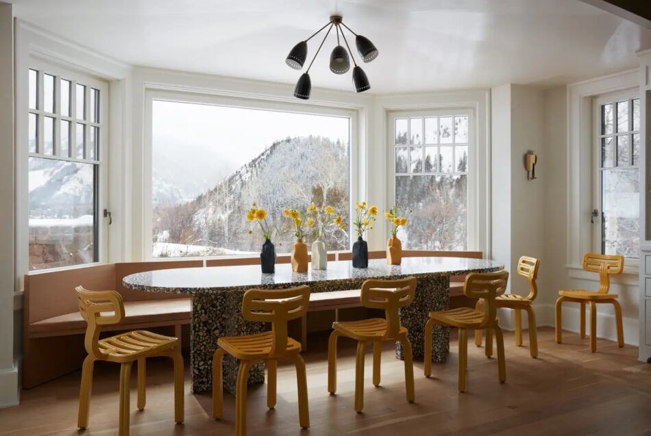 Dining nook in an Aspen-area vacation home designed by Shawn Henderson
