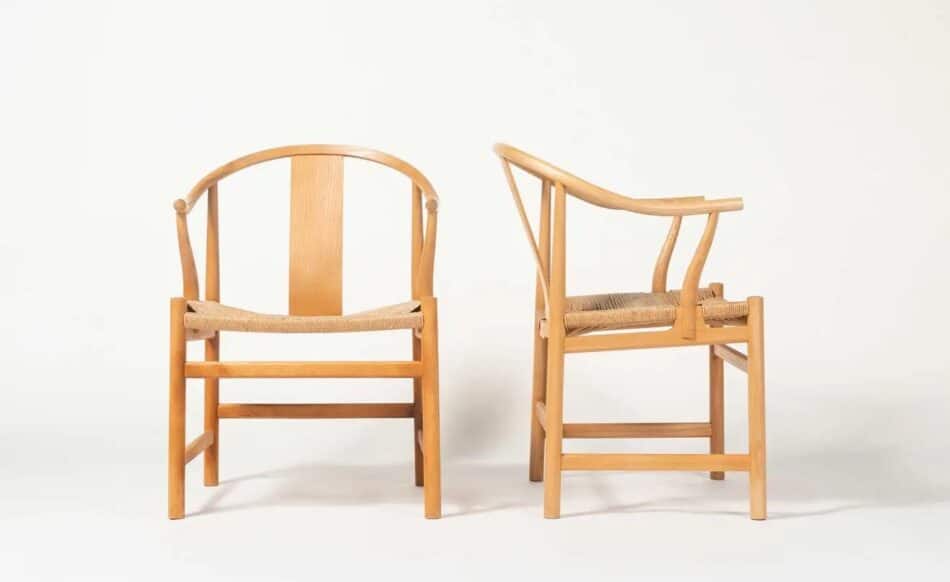 Hans Wegner for PP Møbler pair of PP66 Chinese chairs, 1990s