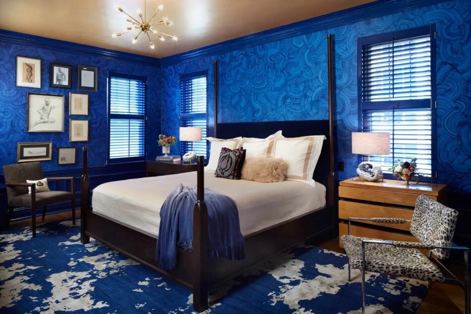 Blue bedroom by Martin Horner of Soucie Horner