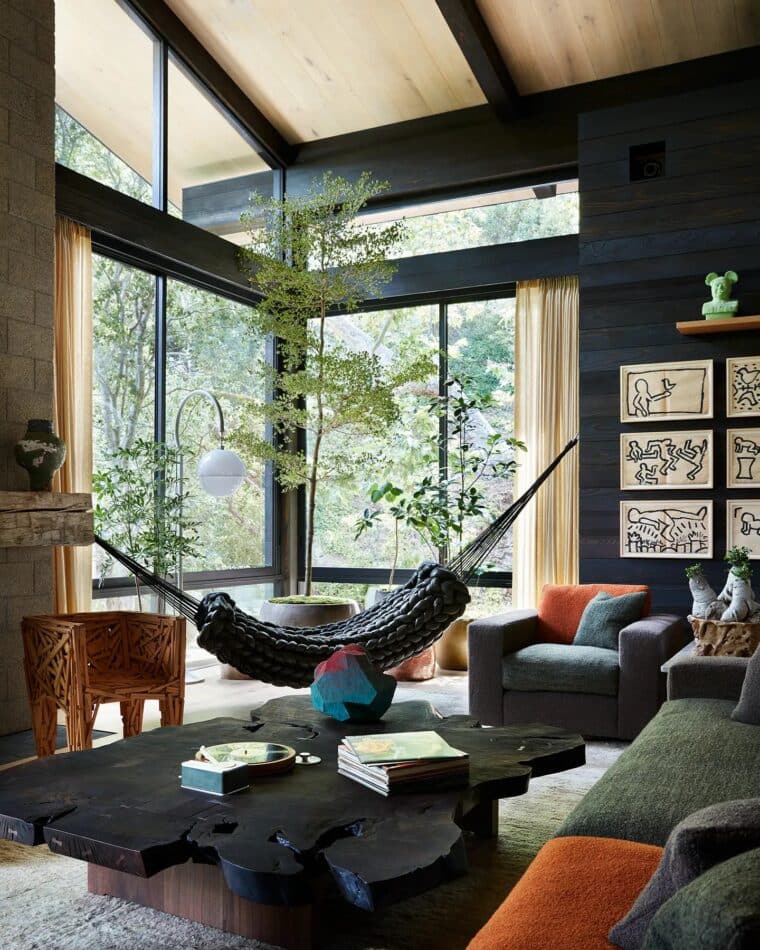 The living room of a Los Angeles residence by Studio Shamshiri