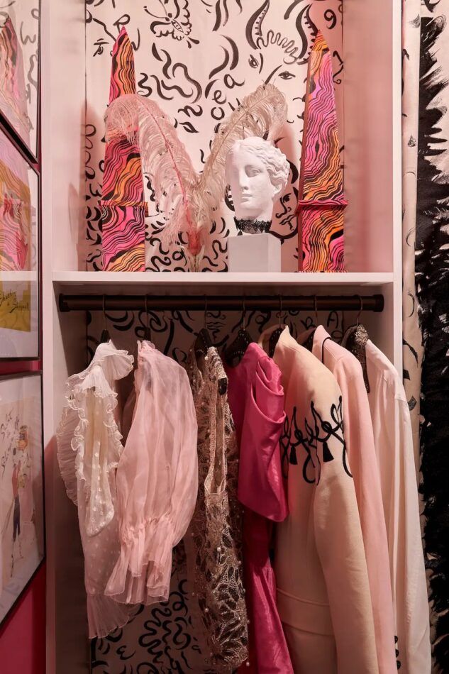 Pink closet in a Brooklyn show house designed by Tara McCauley