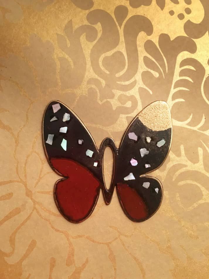 Finished butterfly pendant