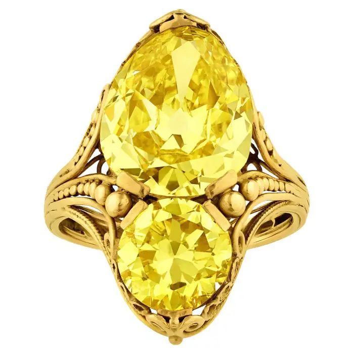 Louis Comfort Tiffany yellow diamond ring