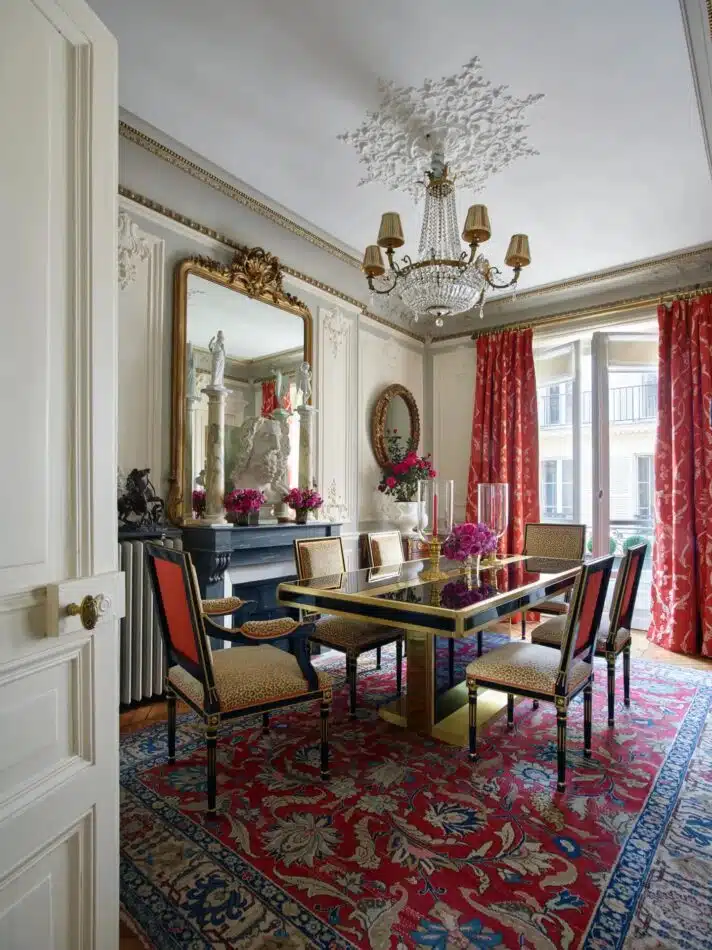 Dining room designed by Timothy Corrigan