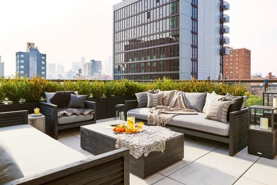 Downtown Manhattan terrace designed by Timothy Godbold
