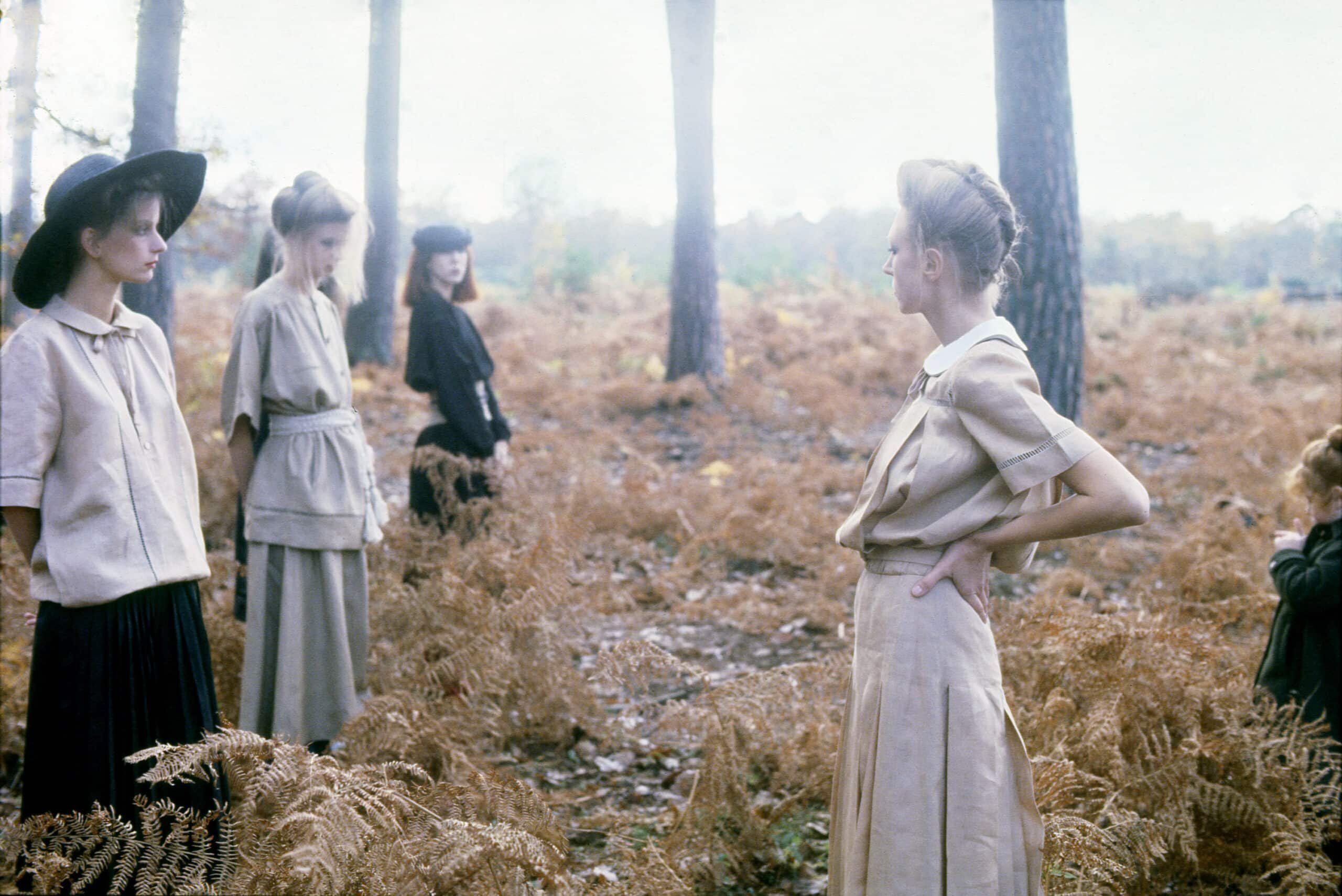 women in forest