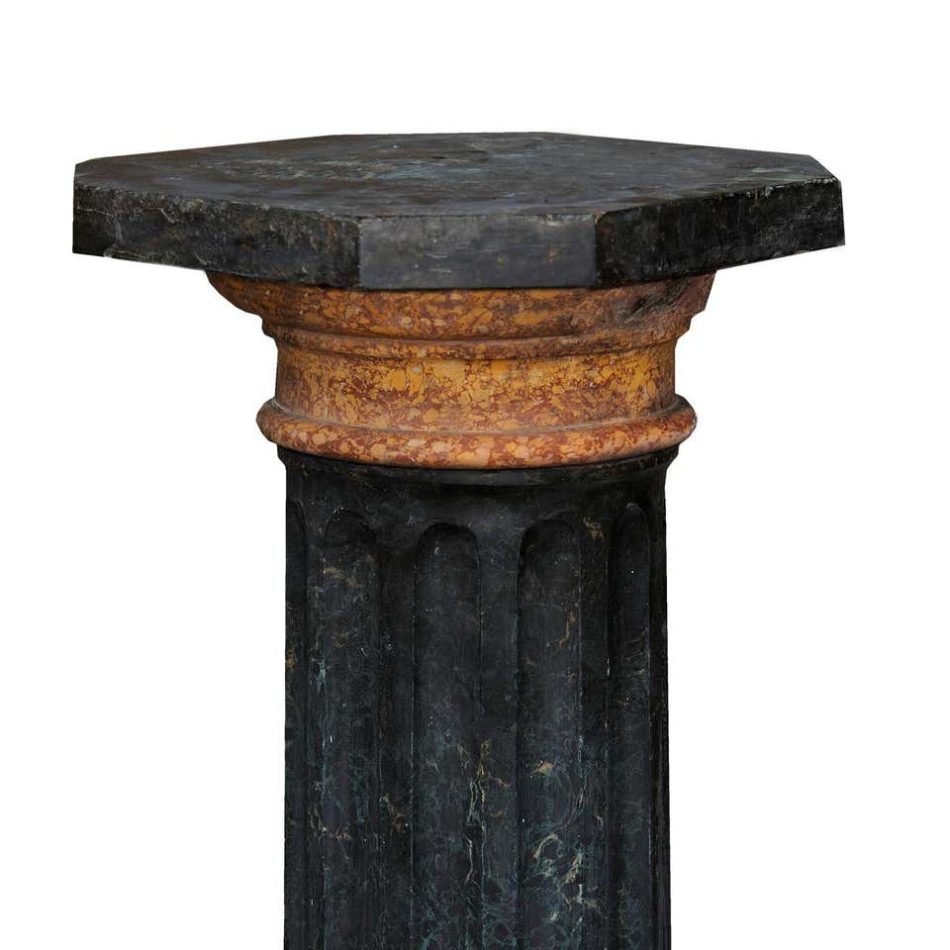 Italian Neoclassical scagliola column, ca 1850