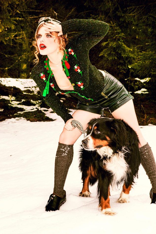 Cuddling Dog, 2015, by Ellen von Unwerth