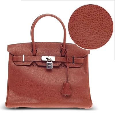 Made from a calf, epsom is a popular leather on Bags and other