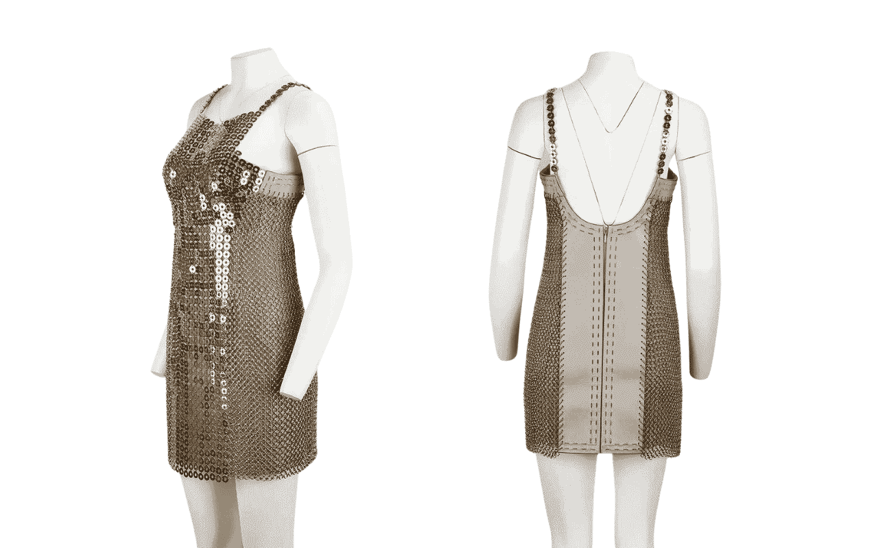 Versace chain-mail dress