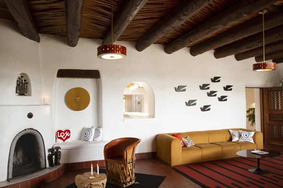 Alexander Girard's accessories for Vitra recently took over the lobby and bar of El Rey Court hotel in Santa Fe.