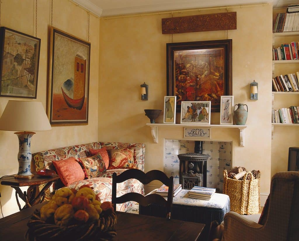 living room fireplace by Colefax & Fowler