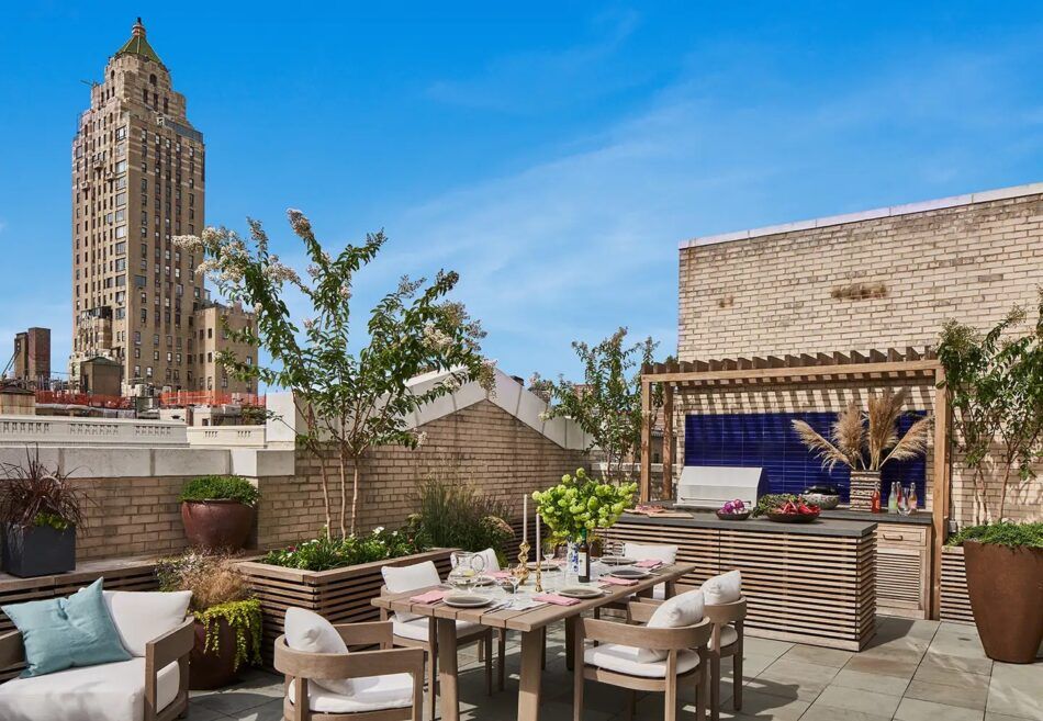Manhattan penthouse rooftop designed by Wesley Moon