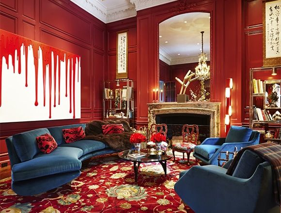 red and gold room ideas