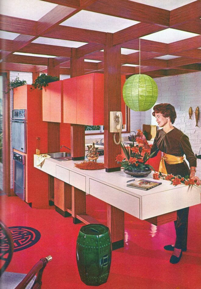 An Asian-themed kitchen in the Formica World's Fair House catalogue, 1964. 