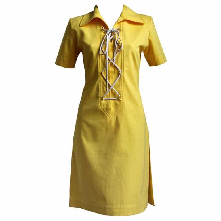 yellow safari dress
