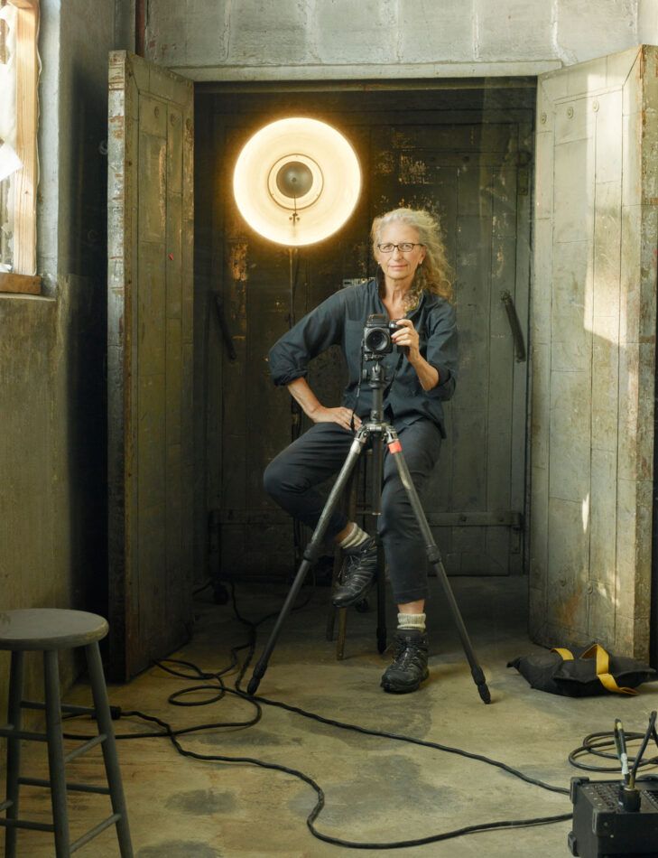 Annie Leibovitz in a self-portrait photograph from 2017