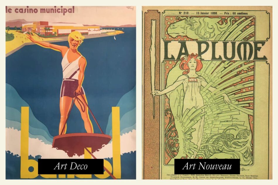 Meenemen Behoefte aan dood Art Deco vs. Art Nouveau: Period Features and Examples - The Study