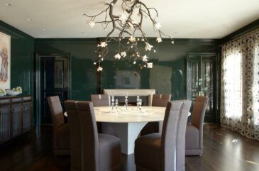 green dining room by Fox Nahem