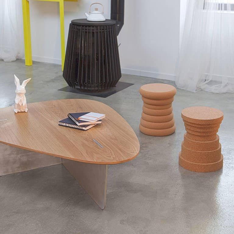 cork stools by Philippe Cramer for Le Point D