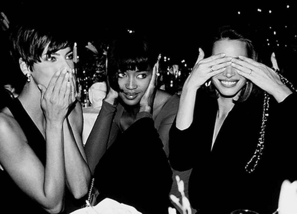 Influential supermodels Linda Evangelista, Naomi Campbell and Christy Turlington, pictured in this Roxanne Lowit photo
