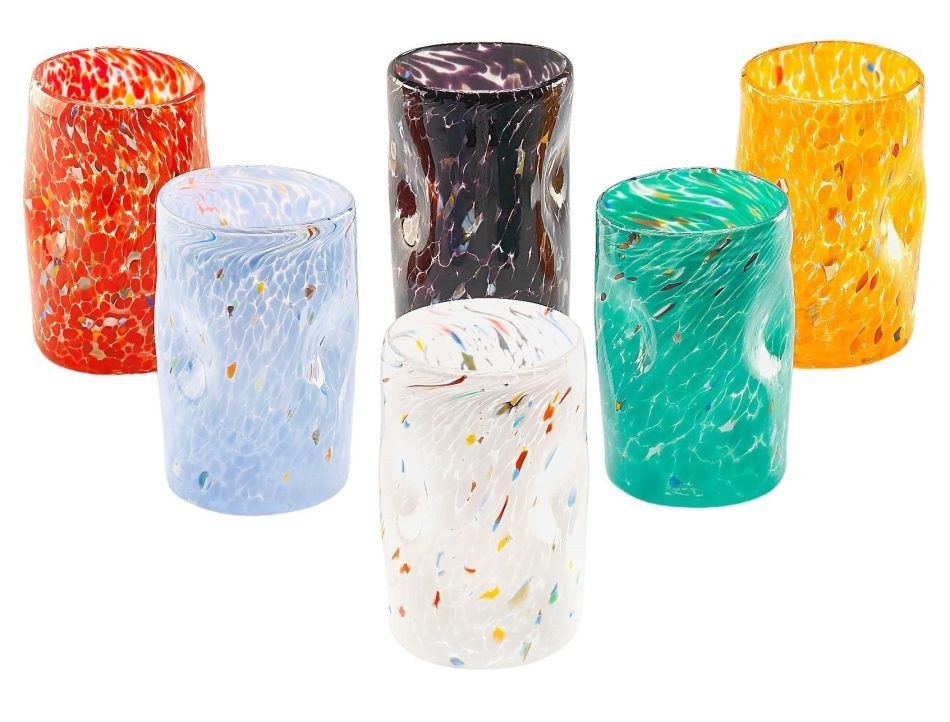Set of six goto Murano glasses, new
