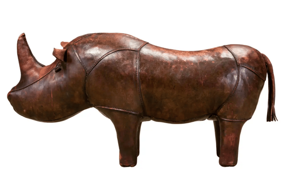 Dimitri Omersa for Abercrombie and Fitch Rhinoceros footstool, ca. 1980s