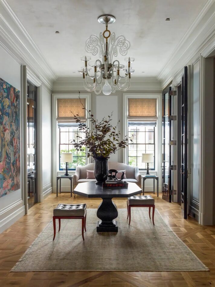 Foyer of a New York City home designed by Steven Gambrel