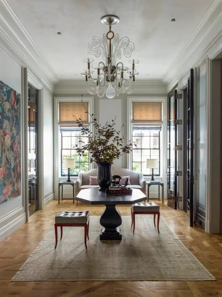 Foyer of a New York City home designed by Steven Gambrel