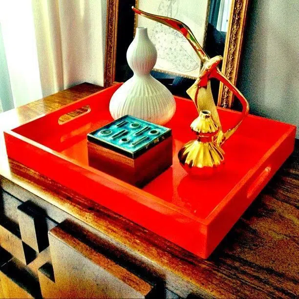 Persimmon Lacquer Tray for #1DShelfie