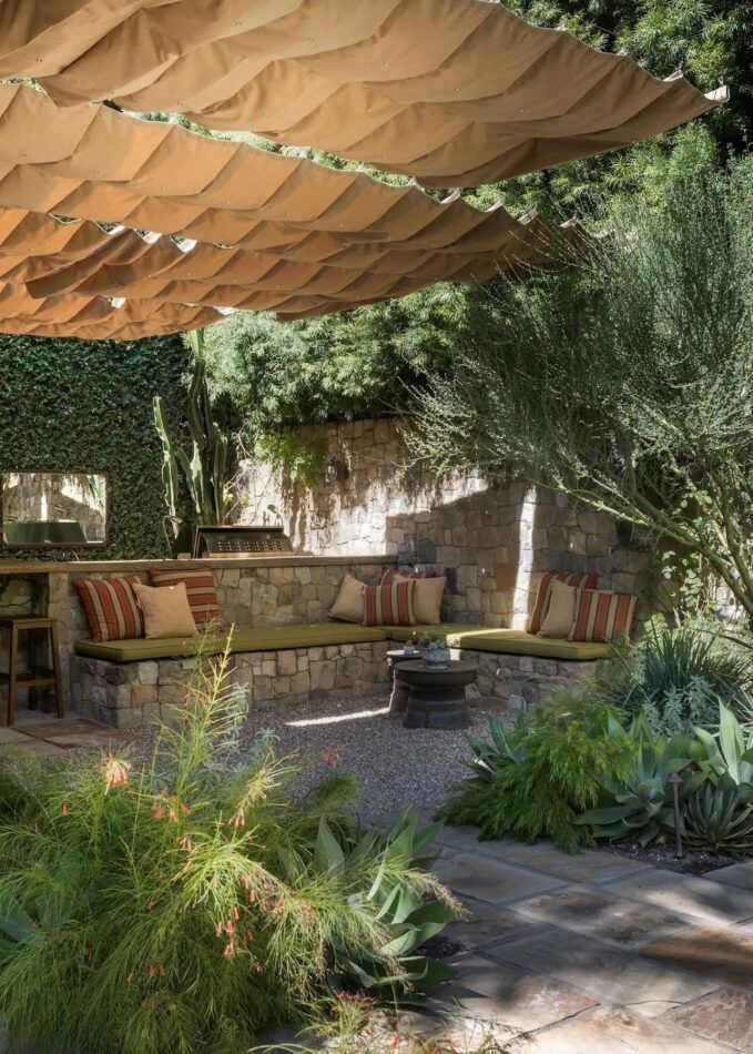 Enfolded by dense gardens above raucous Sunset Boulevard, a Hollywood hacienda lives up to the romance of its 1930s Spanish Colonial architecture.