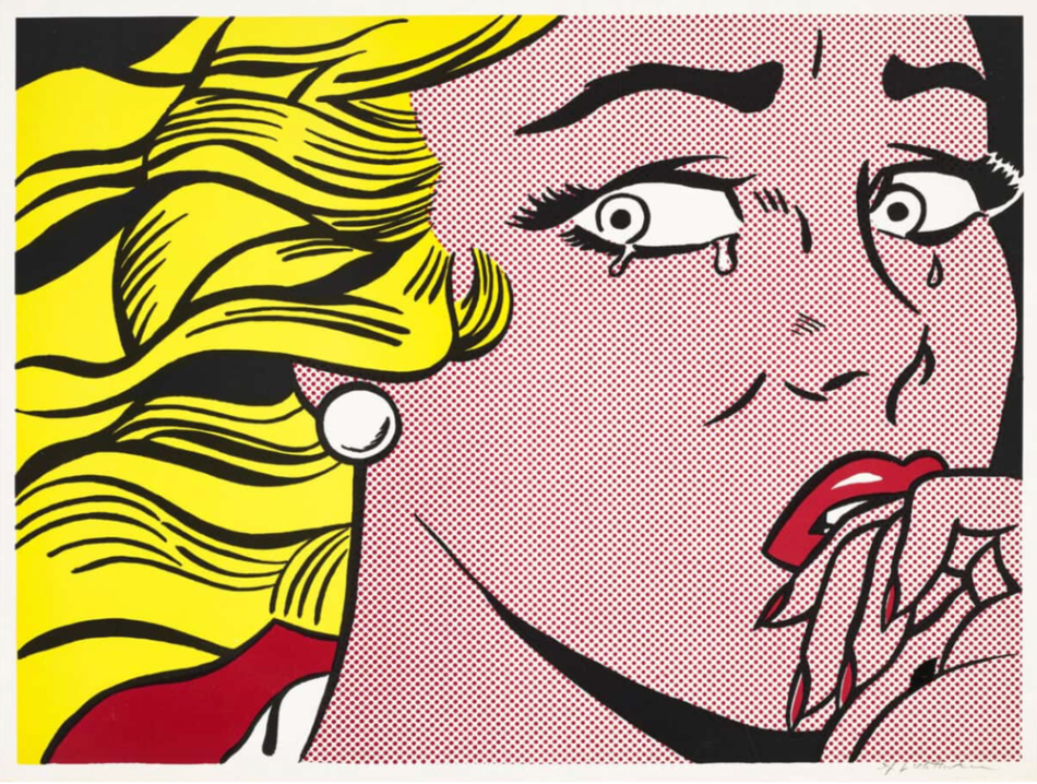 Crying Girl lithograph, 1963, by Roy Lichtenstein