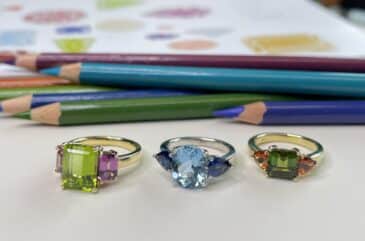 colorful gem rings
