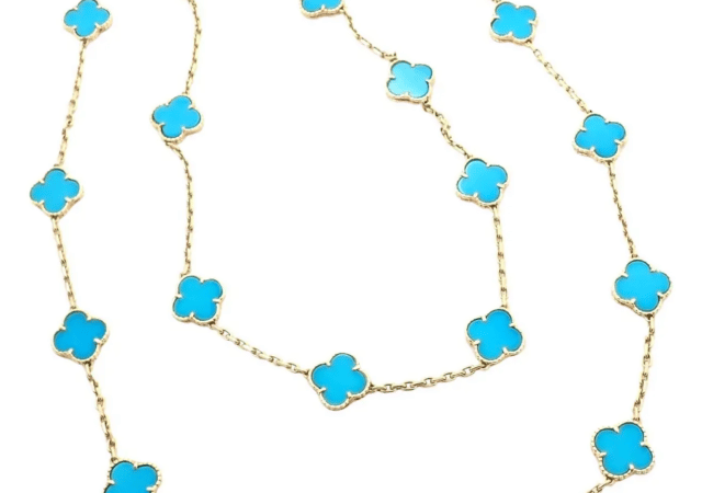 This Turquoise Van Cleef & Arpels Alhambra Necklace Is a Rare and Alluring Find