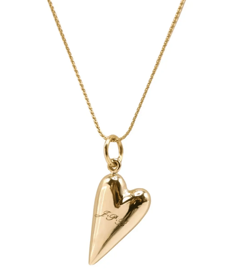 Mon Pilar Large heart-shaped customizable Love You More pendant