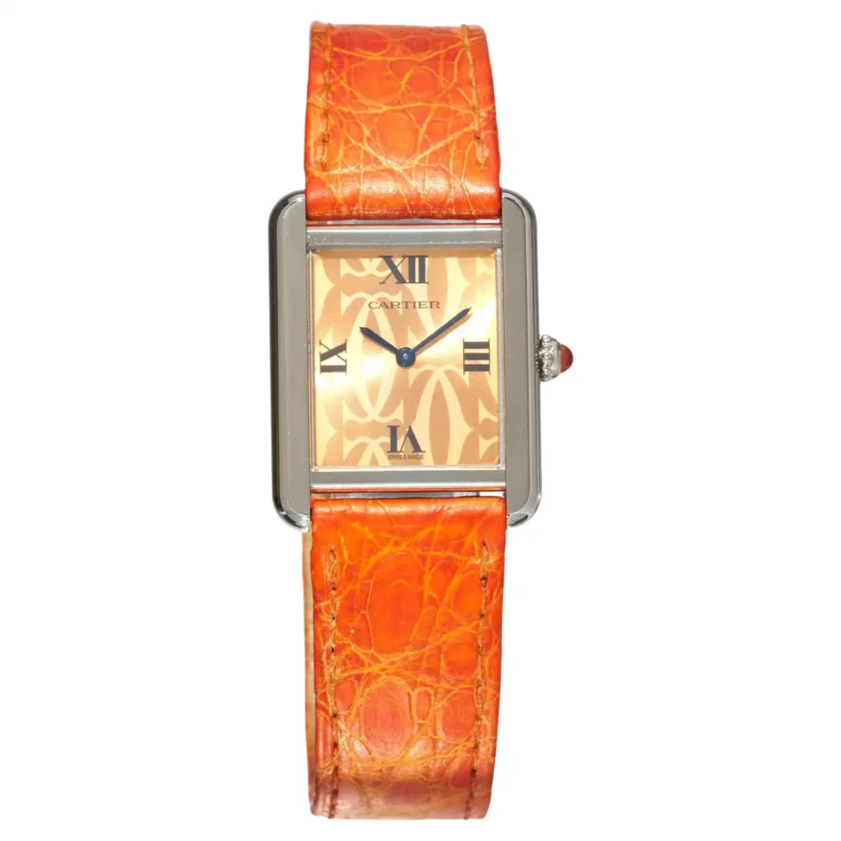 Cartier Tank Solo Limited Edition Orange 24mm Steel Quartz Watch 2716, ca. 2008
