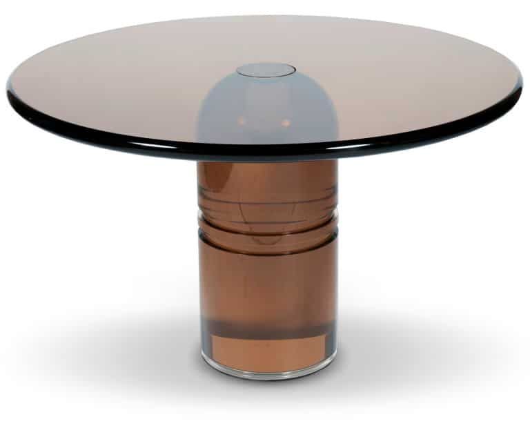 Charles Hollis Jones Smoked-Lucite Le Dome Dining Table, circa 1970s