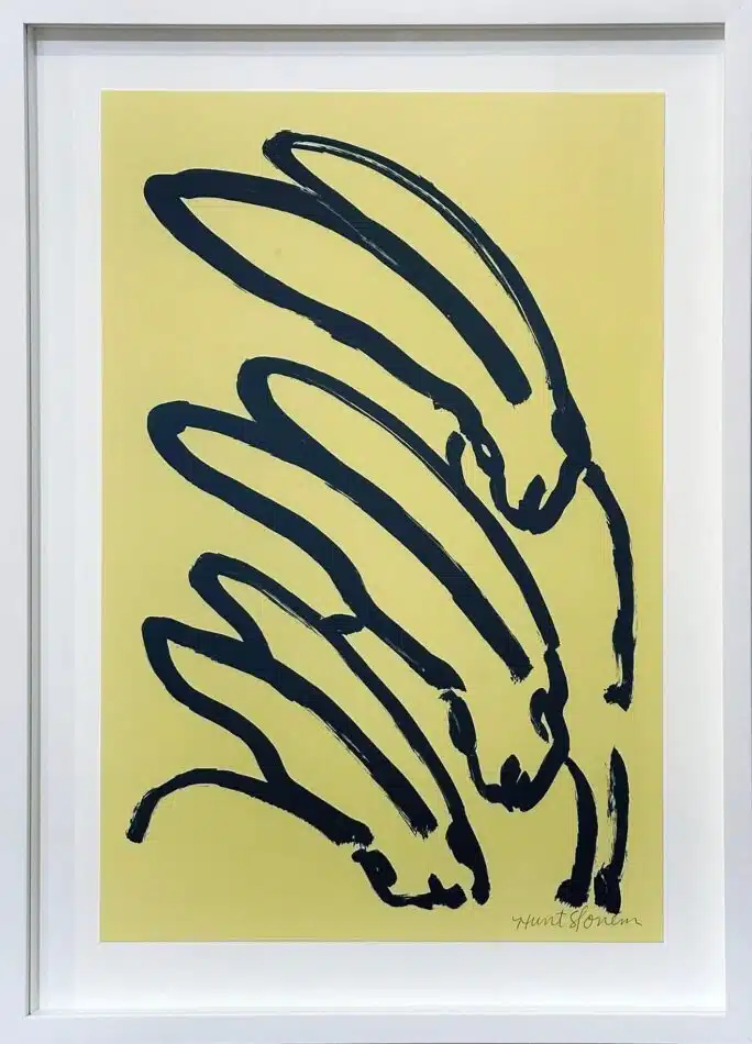 Lemon Bunnies, 2017, by Hunt Slonem