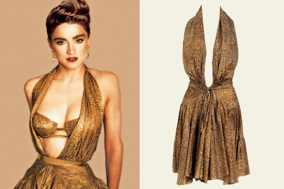 gold Azzedine Alaïa dress on Madonna