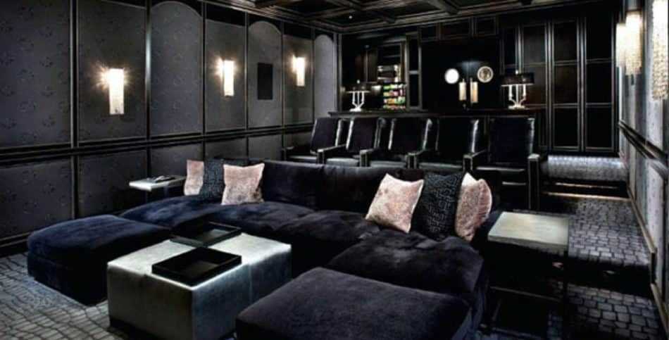 screening room inside a penthouse in London's Mayfair neighborhood by Lexington W Holdings
