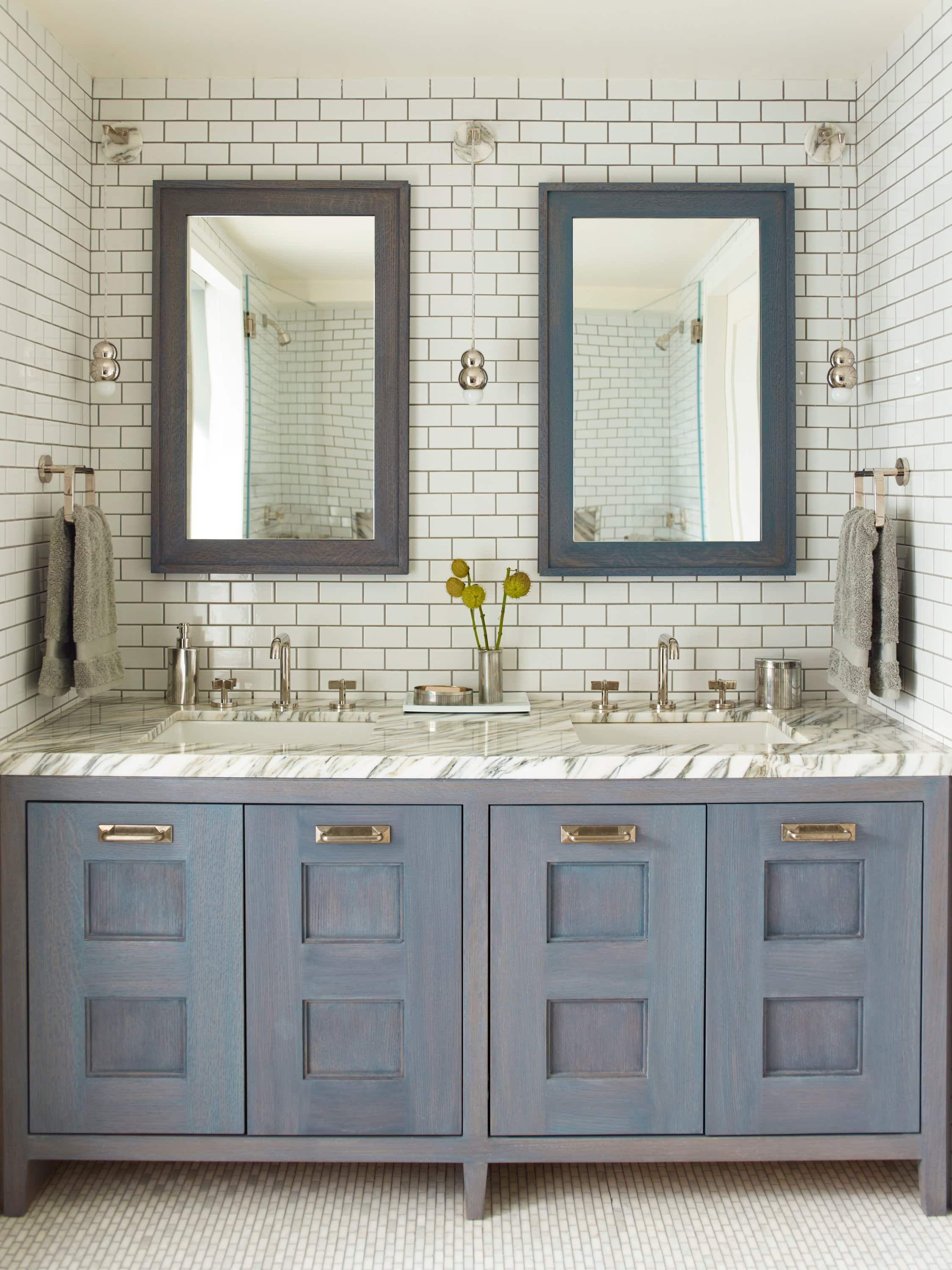 blue and white bathroom by Consort