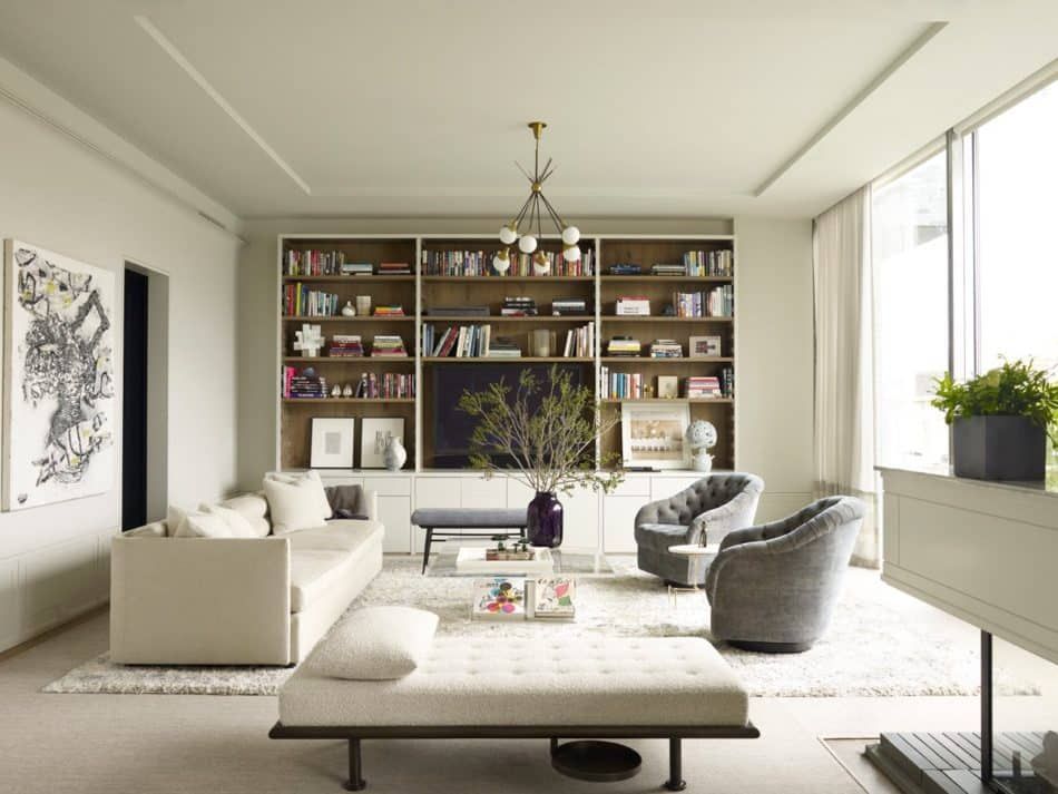modern white living room by Shawn Henderson