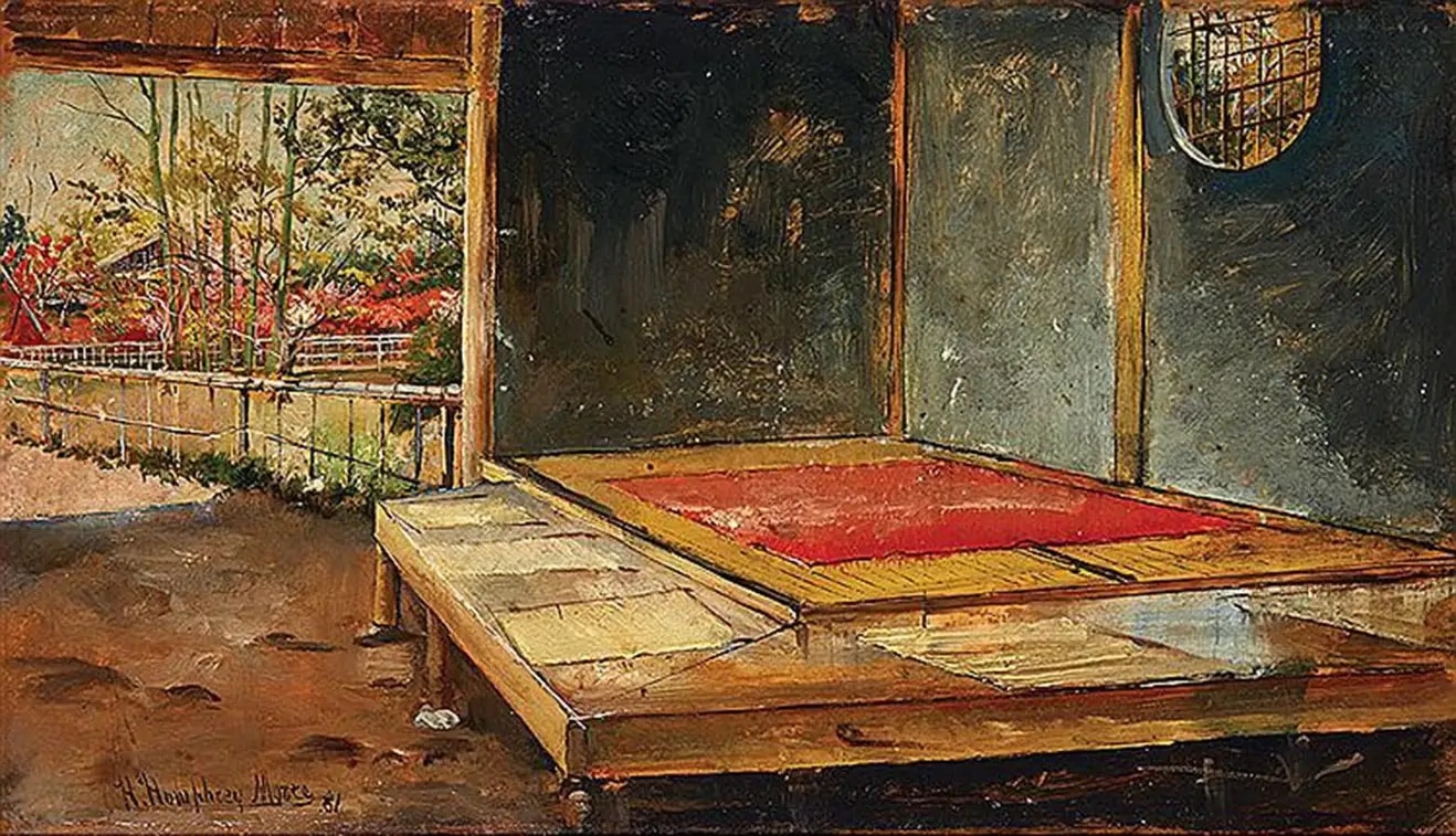 Interior of a Japanese House, 1881, by Harry Humphrey Moore