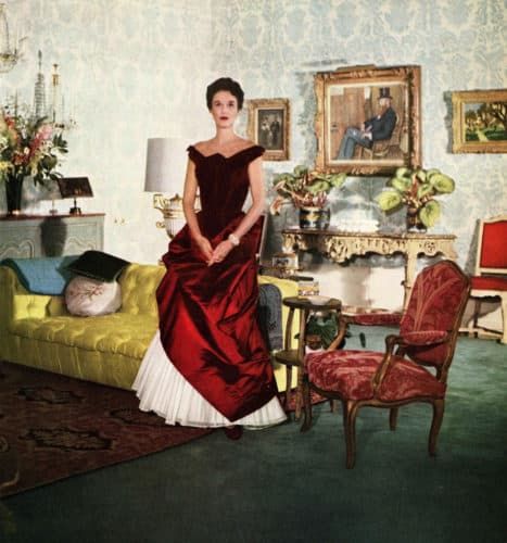 Babe Paley in her Baldwin-designed apartment in New York's St. Regis hotel. 