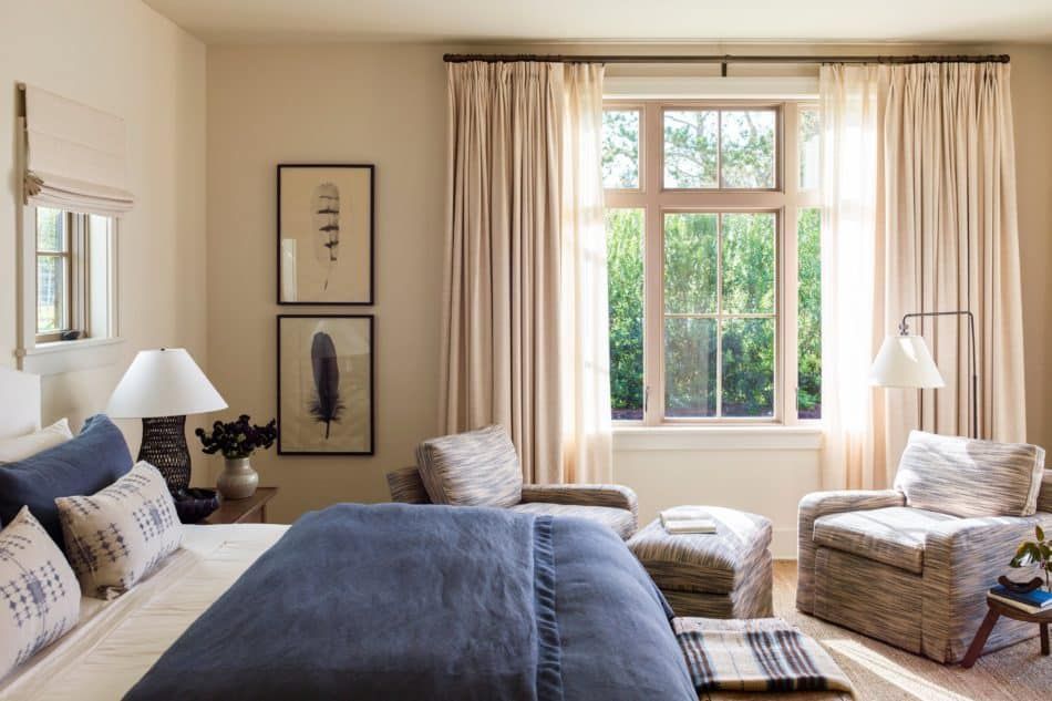 blue and white bedroom by Kylee Shintaffer Design