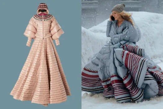 Moncler puffer ballgown and Sarah Jessica Parker