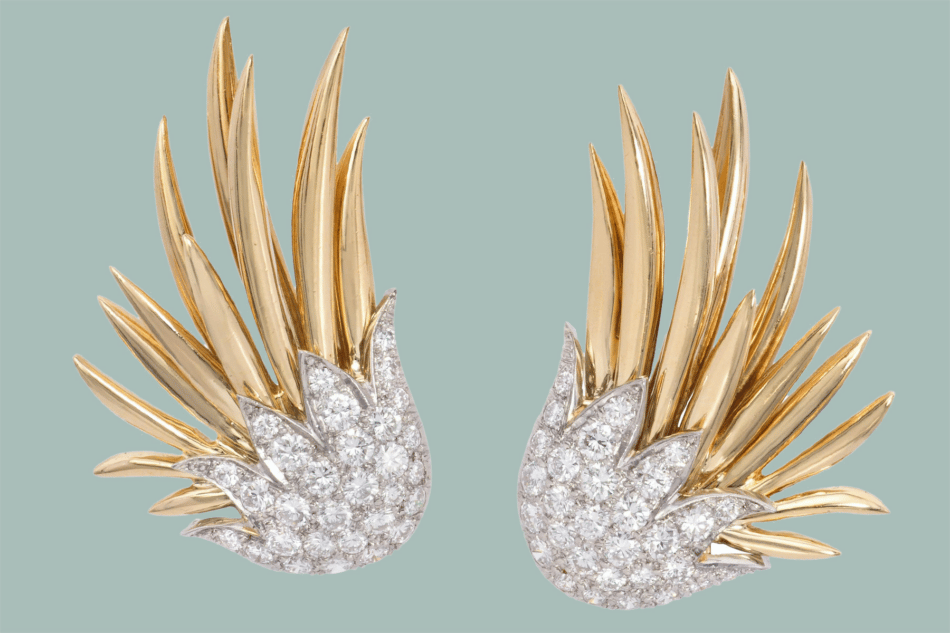 Jean Schlumberger for Tiffany & Co. Flame earrings, 20th century